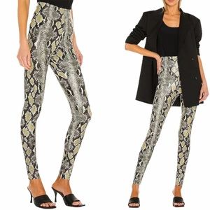 COMMANDO Olive Snake Faux Leather Leggings